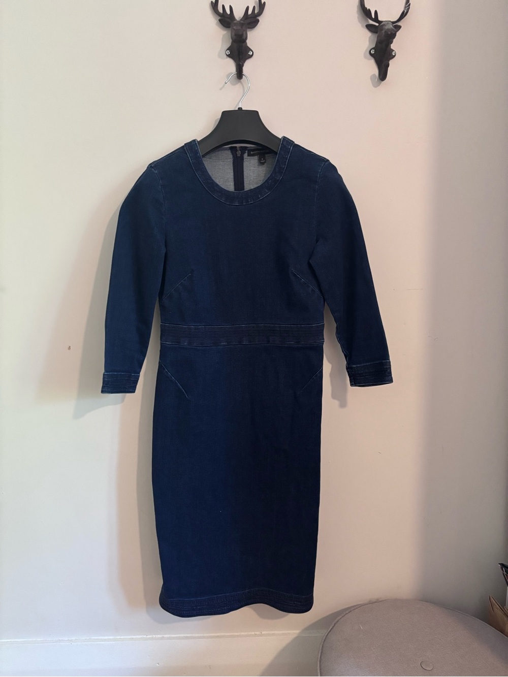 Banana Republic Dark Blue Denim Midi Dress